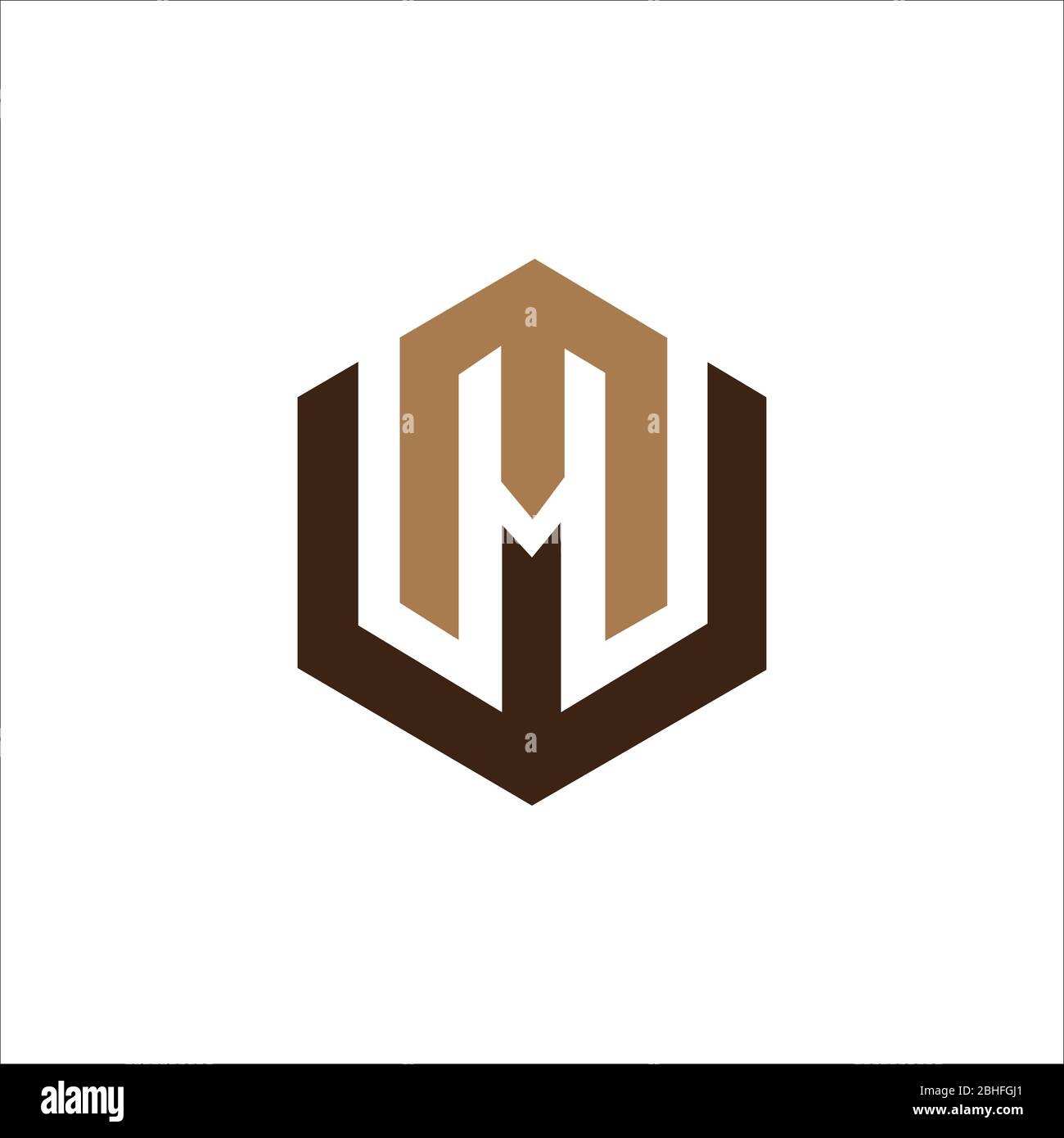 Wm logo design Stock Vector Images - Alamy