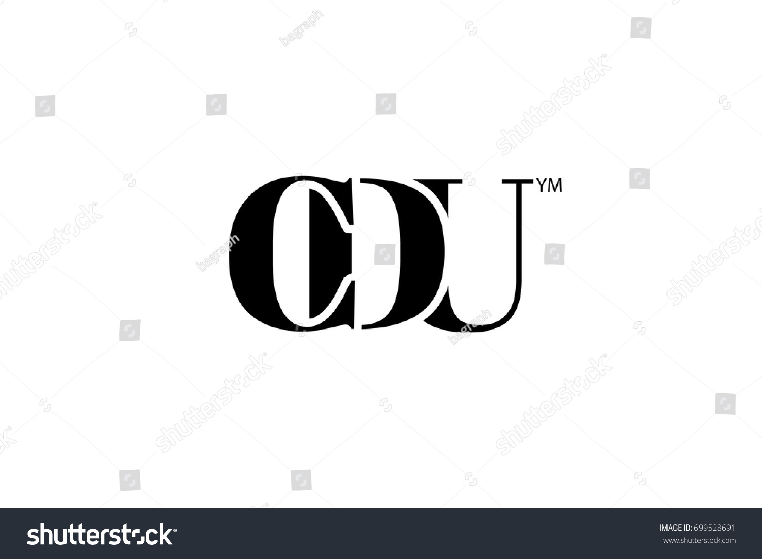 Cdu Logo Branding Letter Vector Graphic Stock Vector (Royalty Free