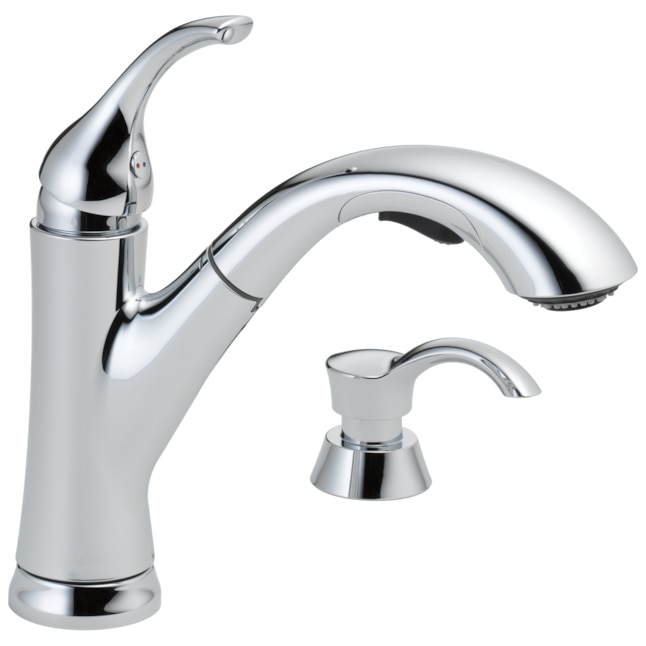 Delta Kessler Chrome Single Handle Pull-out Kitchen Faucet with Sprayer