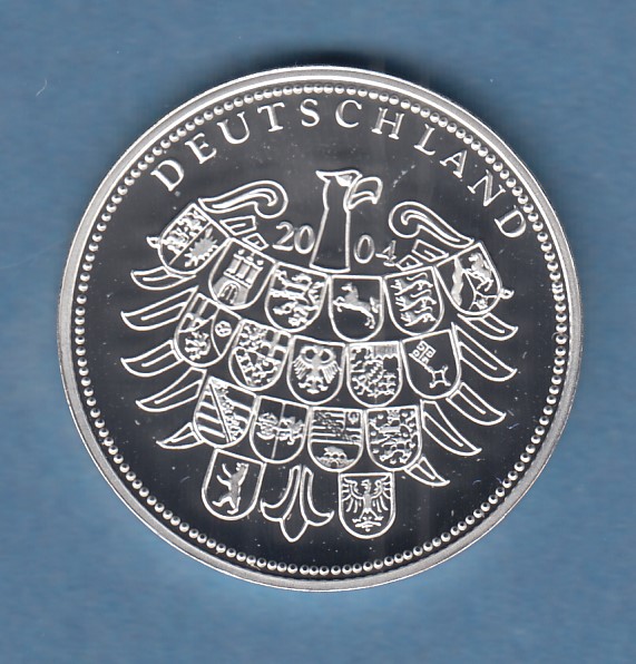 Silber-Medaille 2004 Bundespräsident Horst Köhler 10g Ag 500 · Tilman