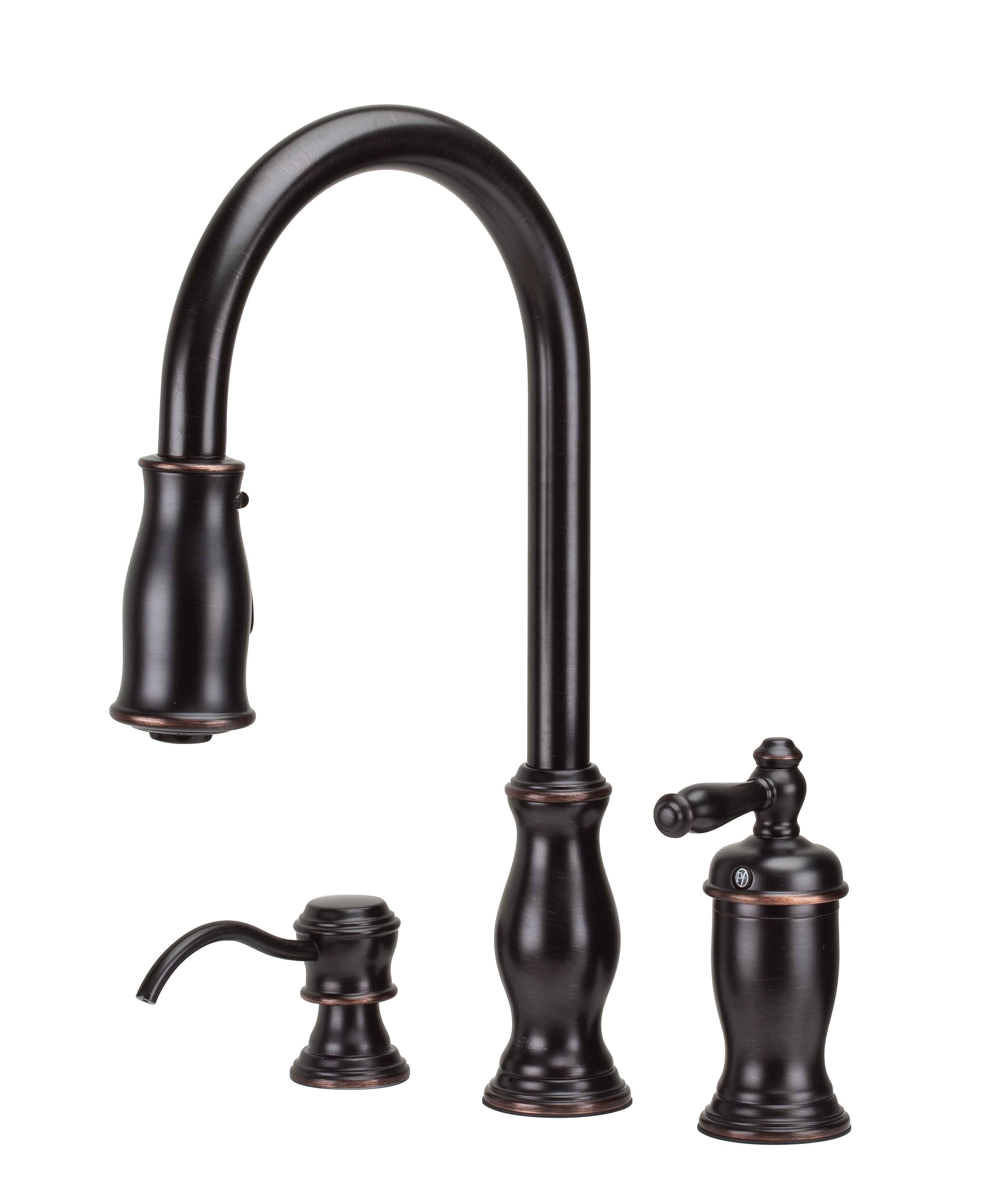 Single Handle Pull Down Kitchen Faucet With Soap Dispenser – Things In