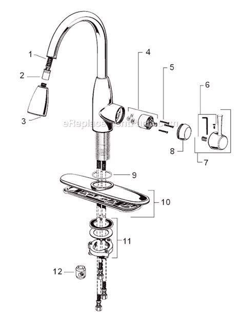 American Standard Hampton Faucet Parts Diagram Shower Standa