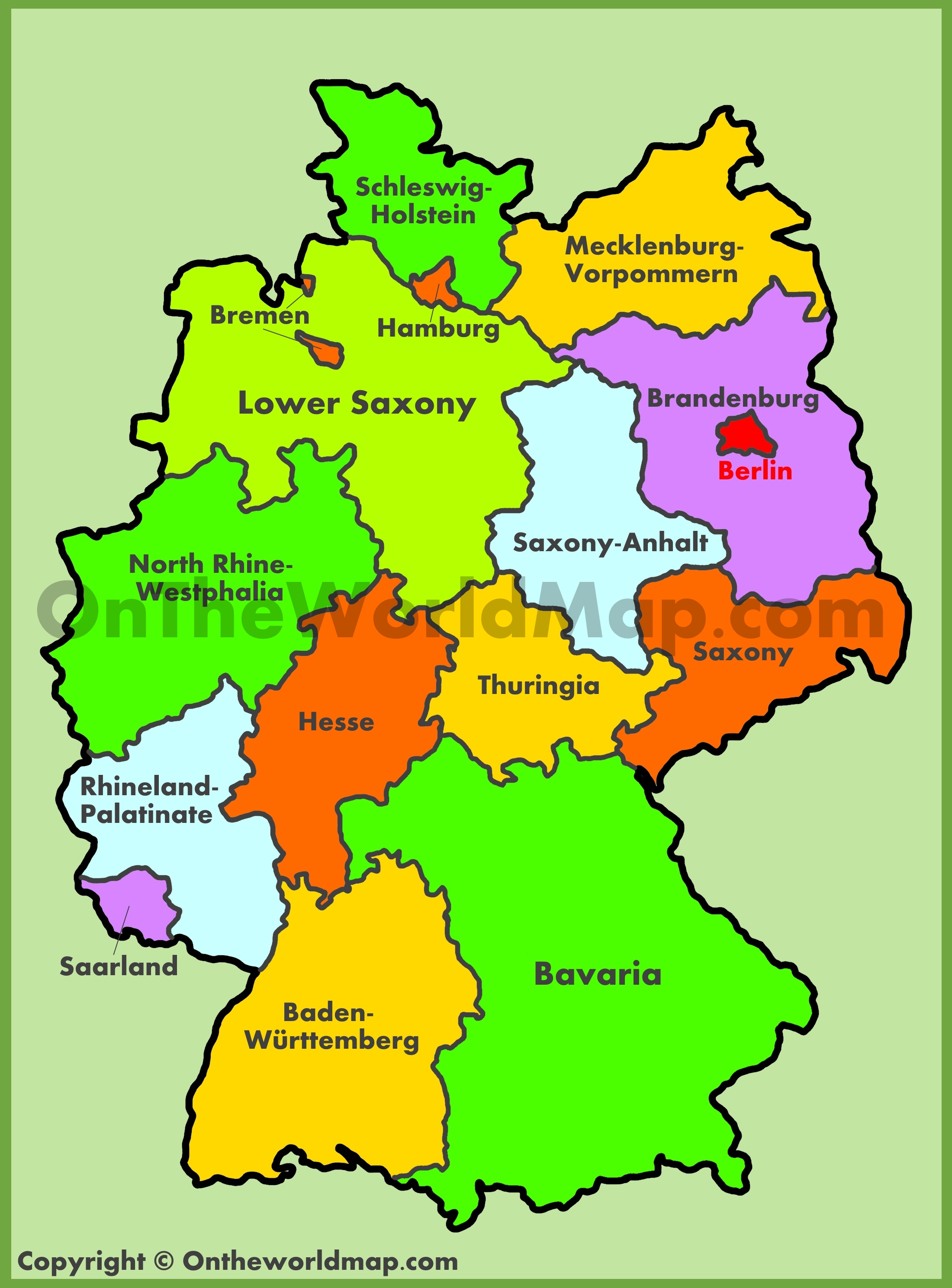 Detailed Map Of Germany