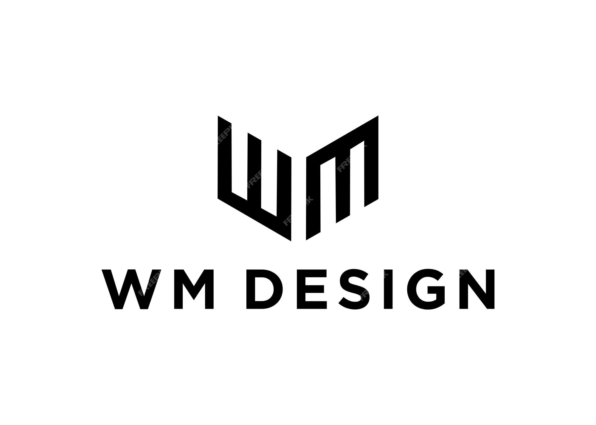 Premium Vector | Wm logo design vector illustration